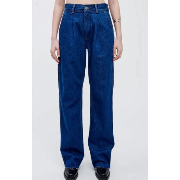 Re/Done Denim - RE/DONE Womens Utility Loose Jeans 2 26 Blue True Rinse Relaxed Straight NWT